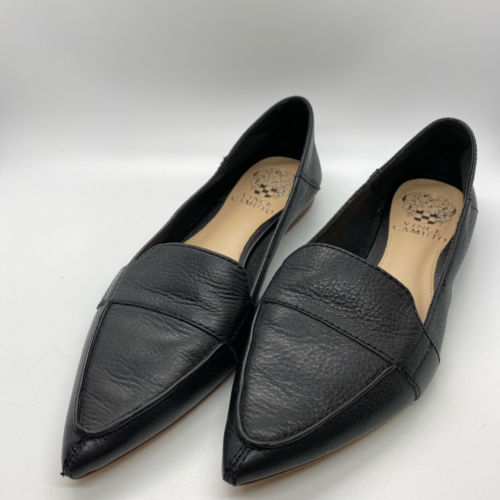 Vince Camuto Black Leather Maita Loafer